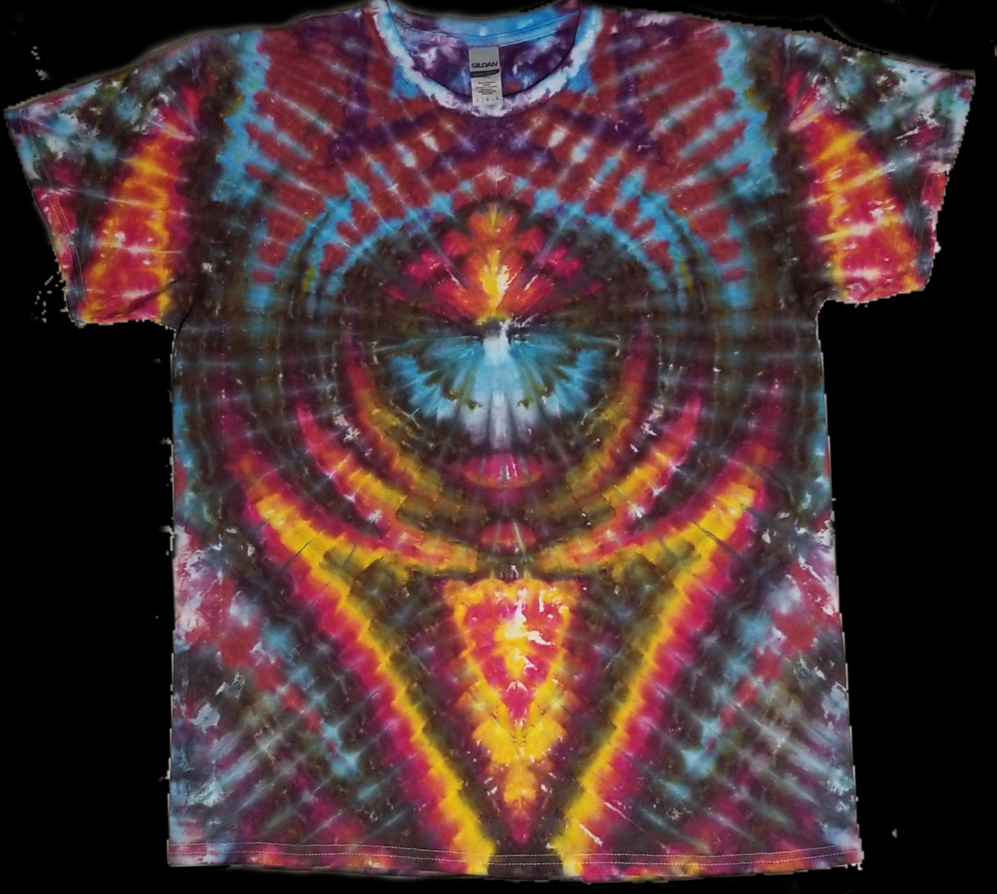 Tie dye short sleeve shirt, Large