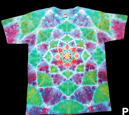 XL Front riding Mandala, Tie Dye T-Shirt